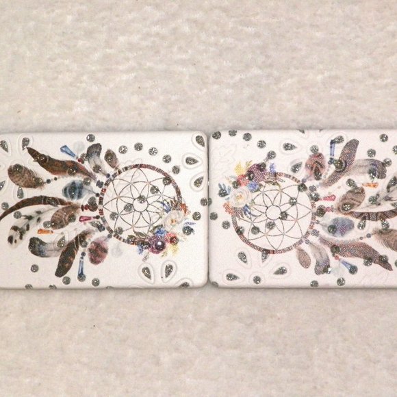 Compact Mirror Embellished Dreamcatcher Design NEW - Picture 5 of 8